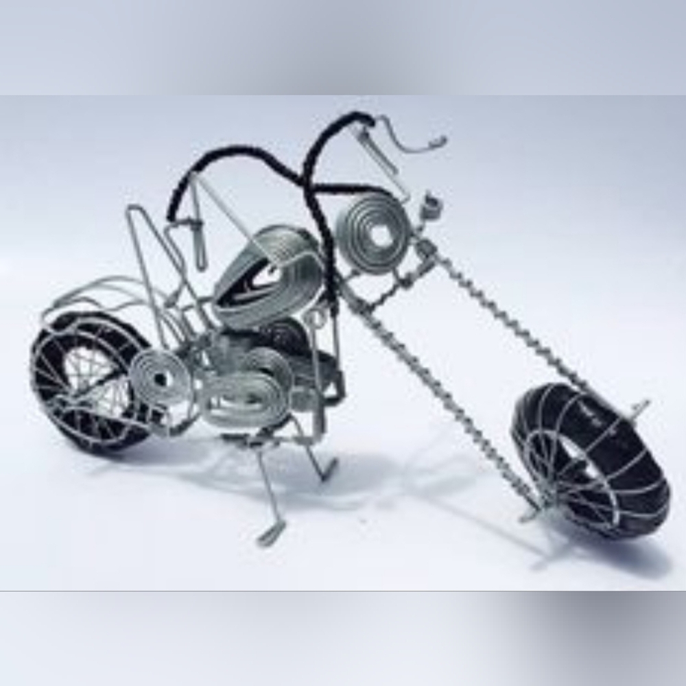 Handmade Motorcycle Wire Art Decor
